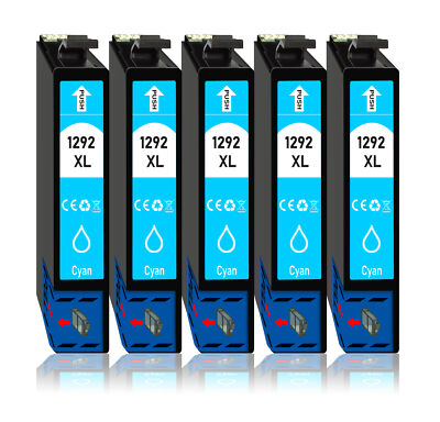5x Cyan Tintenpatrone für Epson  WorkForce WF-3520, WorkForce WF-3540