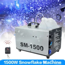 Snow Machine 1500W Stage Snowflake Maker Fake with Remote Control