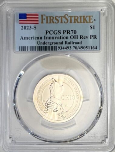 2023 S Reverse Proof Ohio Innovation Dollar PCGS PR 70 First Strike Label - Picture 1 of 2