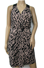 Envi Brown & Black Animal Print Sleeveless Surplice Fit & Flare Dress Size XS