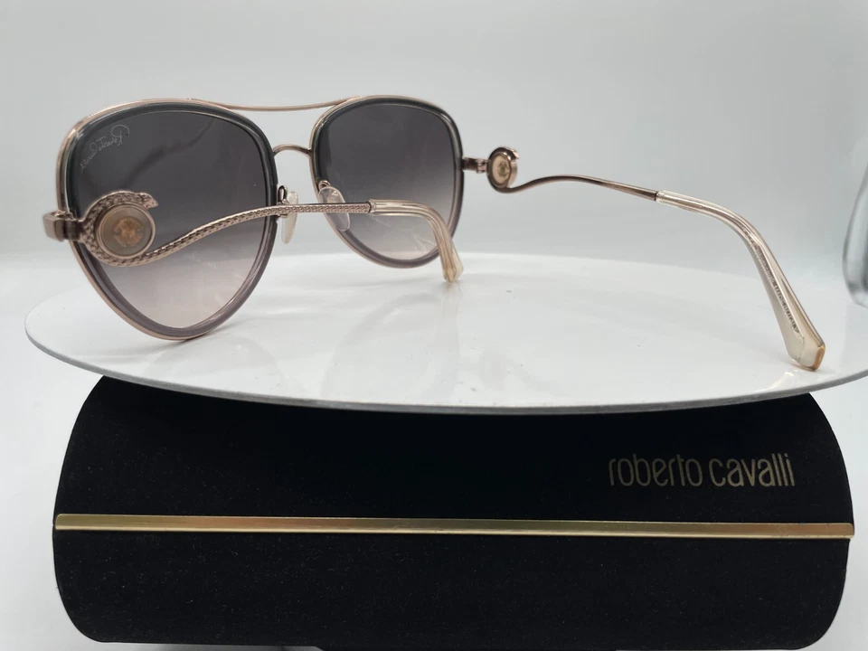 Gafas de sol Roberto Cavalli WEZEN 1013 32B bronce claro/aviador degradado humo Foto 2 de 4