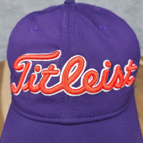 Titleist Hat Cap Strap Back Purple Orange V1 Footjoy Golf Performance Sports Men - Picture 2 of 8