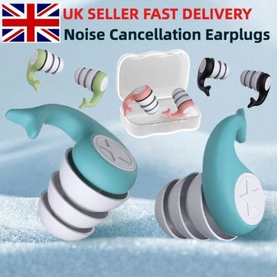 VAIKBY Noise Cancelling Blocking 3 Layer Earplugs 40db Ear Plugs Sleep/work/Swimming