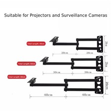 80cm Projector Wall Mount Bracket Adjustable Rotation for Ceiling Mount