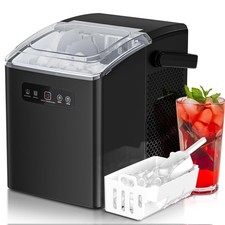 Ice Makers Countertop,Portable Ice Machine with Crushed Ice, 35lbs/Day