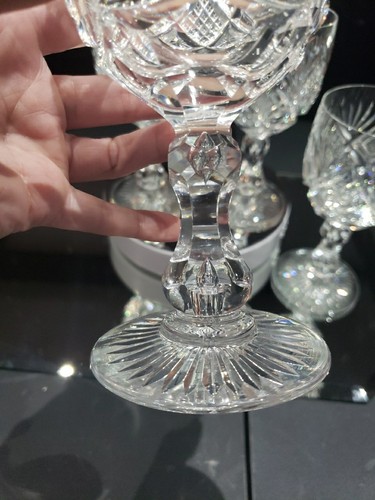 4 Water Goblets American Brilliant Period Cut Glass Crystal Libbey Harvard set 1 - Picture 15 of 20