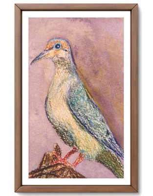 Bird Small Original Signed Modern Contemporary Watercolor Painting COA
