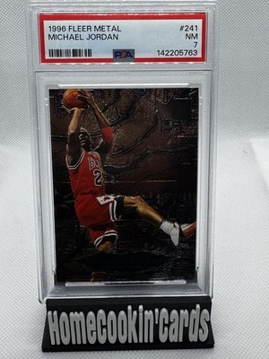 Fleer Metal 1996-97 Michael Jordan #241 Chicago Bulls PSA 7 Graded