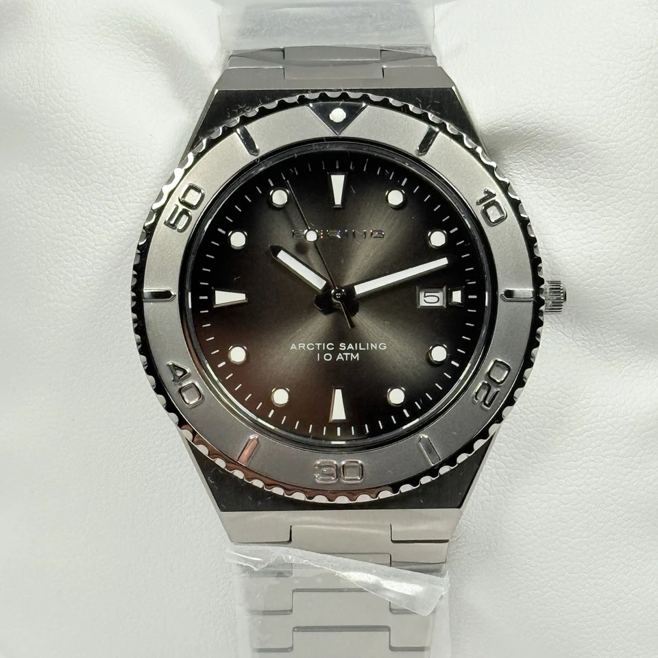 Мужские часы Bering Time Arctic Sailing серый циферблат нержавеющая сталь 18940-777 - Изображение 4 из 4