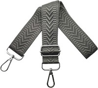 Schultergurt Verstellbar 3,8Cm Dunkelgrau Mit Silber Karabiner FüR Handtasche
