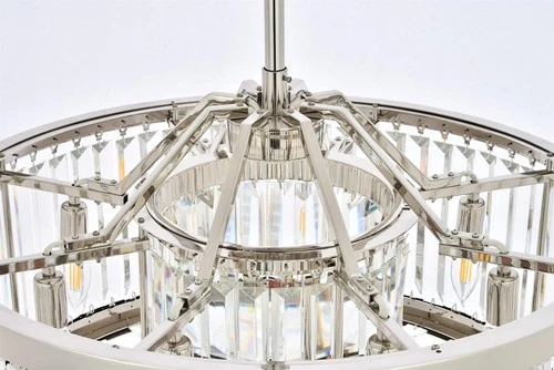 Urban Classic Chelsea 8-Light Metal Royal Cut Chandelier - Polished Nickel - Picture 7 of 9