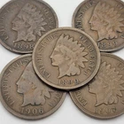 5 Indian Head Pennies / 1890, 1898, 1899, 1906 & 1907 / You Buy What You See