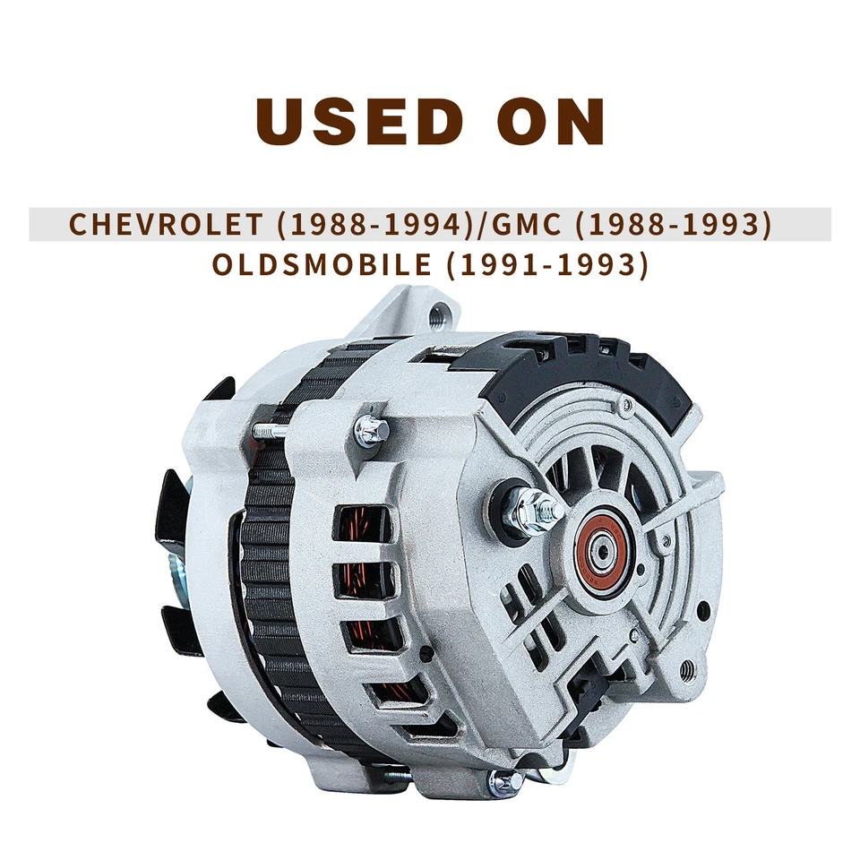 Alternator For Chevy GMC C/K 1500 2500 3500 Suburban Blazer Tahoe 1989-1993 5.7L - Image 3 of 4
