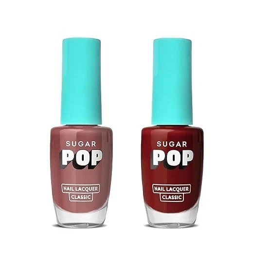 SUGAR POP Nail Lacquer - 08 Silk Stockings & 11 Chocolate Treat 10 Ml - Dries In