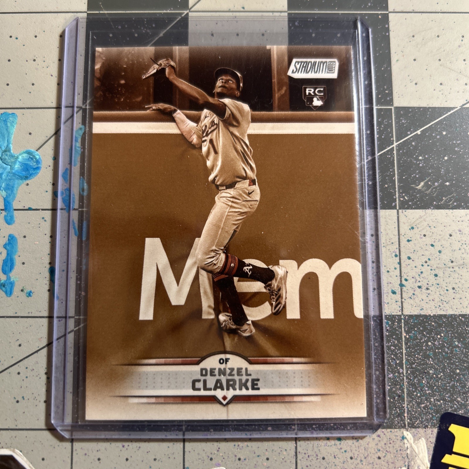 2025 Topps Stadium Club - Denzel Clarke #31 - Sepia Parallel - Athletics RC