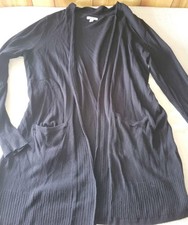 Nine West Black Cardigan Xlarge 2 Deep Pockets Long And Flowy Dress Up Or Down