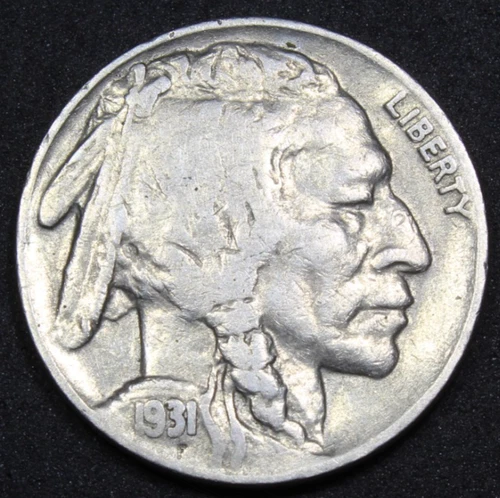 1931-S Buffalo Nickel Very Fine Plus Semi-Key Date | Free Shipping