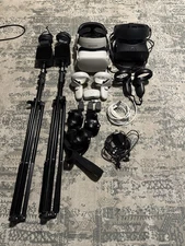 Oculus Quest 2 with Vive Trackers Base Stations Tripods and More