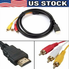 1080P HDMI Male to 3 RCA S-video AV Audio Cable Cord Adapter for TV HDTV DVD US