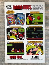 Atari Mario Bros Video Game 2600 5200 Nintendo Luigi 1984 Vintage Print Ad
