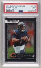 2021 Panini Clearly Donruss Retro 2001 Justin Fields #01-19 PSA 9 MINT 0yi8