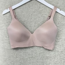 Natori Revelation Bra Womens 34D Rose Beige Wireless Contour T-Shirt Smooth