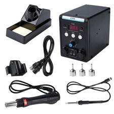 2 in 1 Soldering Station 8586 Digital Hot Air Gun Solder Iron Rework Kit US 110V