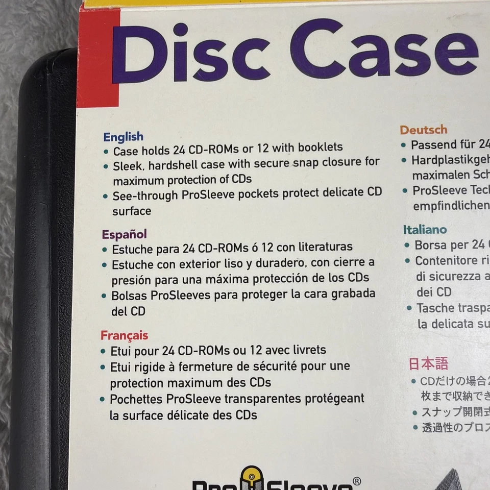 Case Logic Flip Disc 24 CD Hard Shell Storage Case Black Vintage Retro 2001 USA - Image 4 of 4