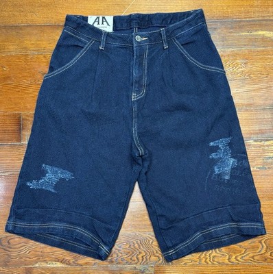 Ader Error Navy Distressed Shorts Size M