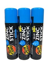  3 Sun Zapper Zinc Oxide Sunscreen Stick   Blue SPF 50  Water-Resistant Broad