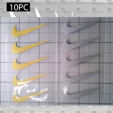 Nike swoosh Heat Transfer Set 🔥 Iron-On IHTV  10pcs Gold and Silver