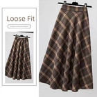 A-line Skirt Casual Skirt Shopping Outings Elastic Waist Knitted Skirt
