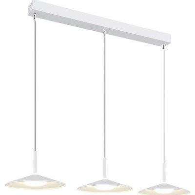 GLOBO LAMPONE LED-Pendelleuchte Höhenverstellbar Weiß Metall 95 x 150 cm