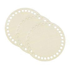 3Pcs Crochet Basket Base, 4" Basket Bottoms Round Wood Base