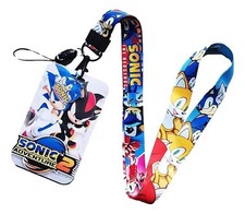 Sonic  Shadow Heroes Duo ID Badge Holder Set   Clip-On Lanyard Keychain