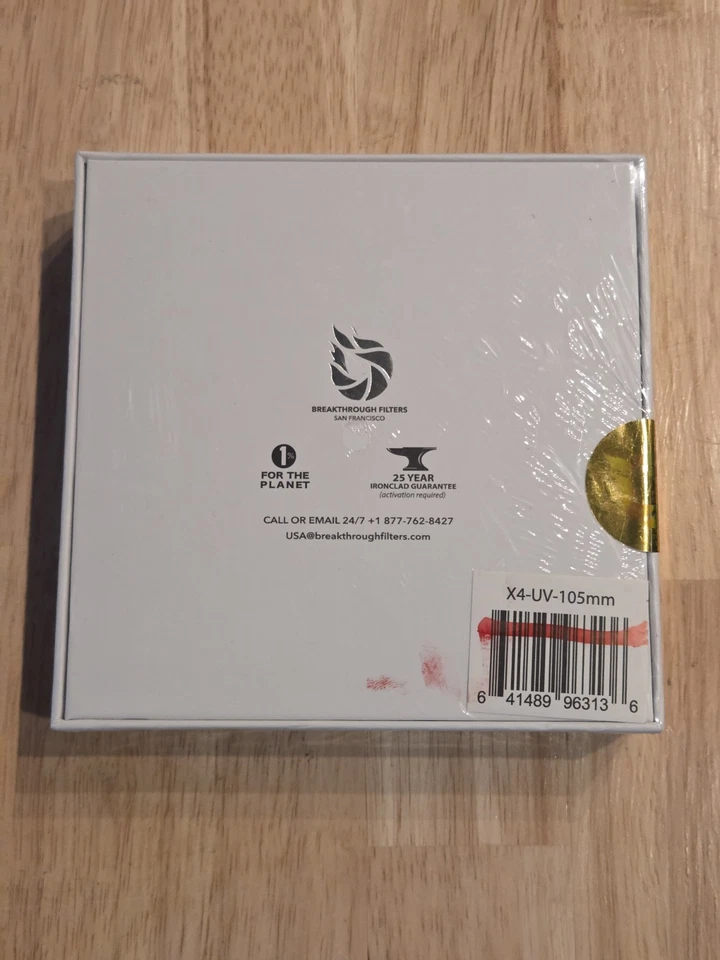 Breakthrough Photography 105mm X4 UV Filter   New & Sealed - Image 3 of 3