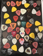 Lot 60 Vintage Guitar Pick Collection DUNLOP Fender Triangle Clayton Tortex