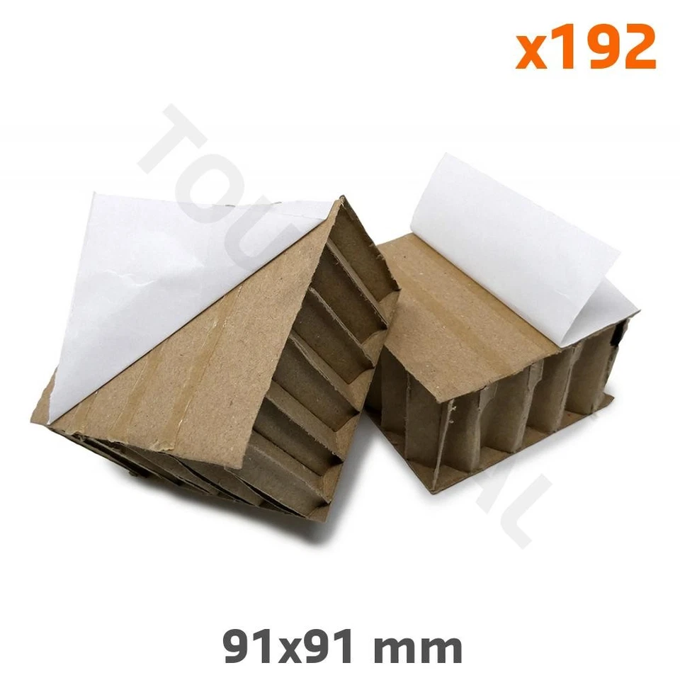 Plot carton alvéolaire adhésif 91x91x50 mm (par 192) - Photo 1/1