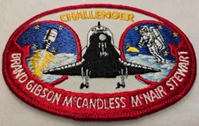 NASA STS-41B 1984 Space Shuttle Challenger Commemorative Patch 3X2"