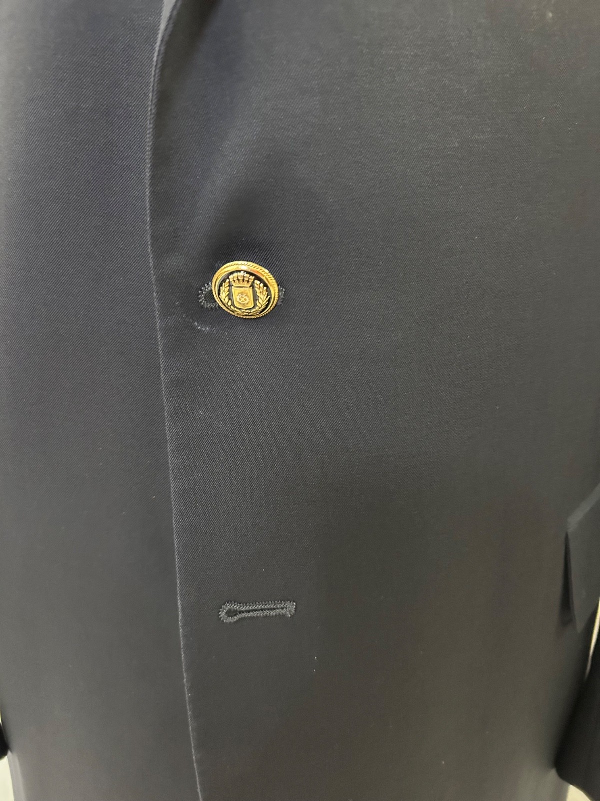 Corbin Recent Blue Navy Wool Solid Blazer Sz 44L - image 9