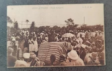 CPA Côte d'Ivoire Avec 6 timbres vers 1928