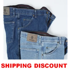 Wrangler Comfort Solution Series Regular Fit Jean Comfort Flex Waistband Mens