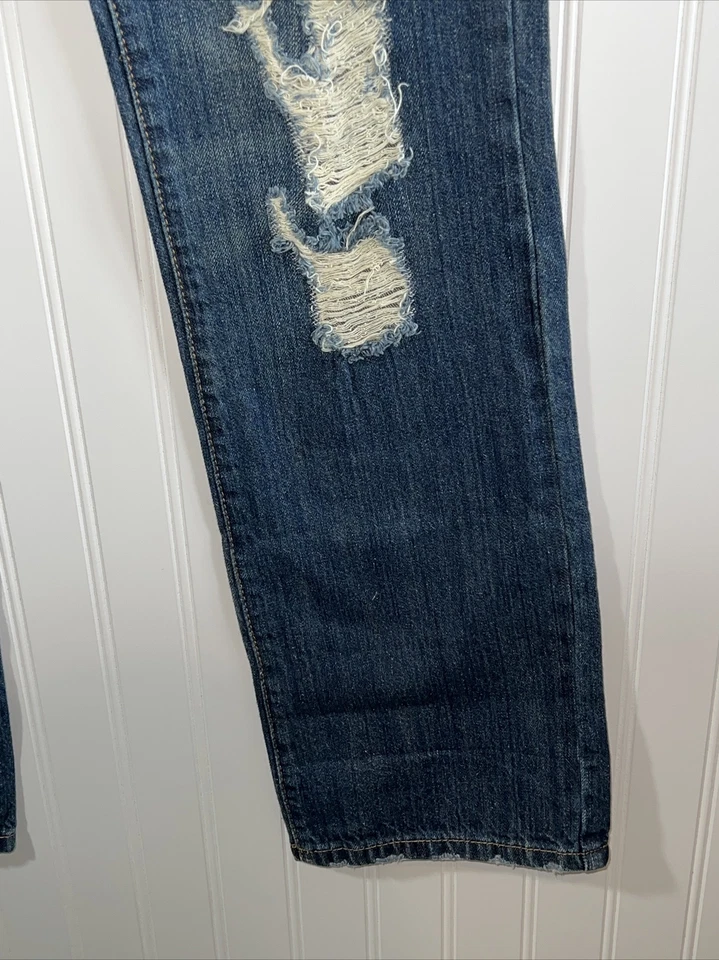 Jeans jeans lavado Olsenboye Destroyed 100% algodão tamanho 7 - Imagem 4 de 4