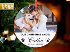 Personalized Dog Christmas Ornament Custom Pet Memorial Ornament Custom Dog Name