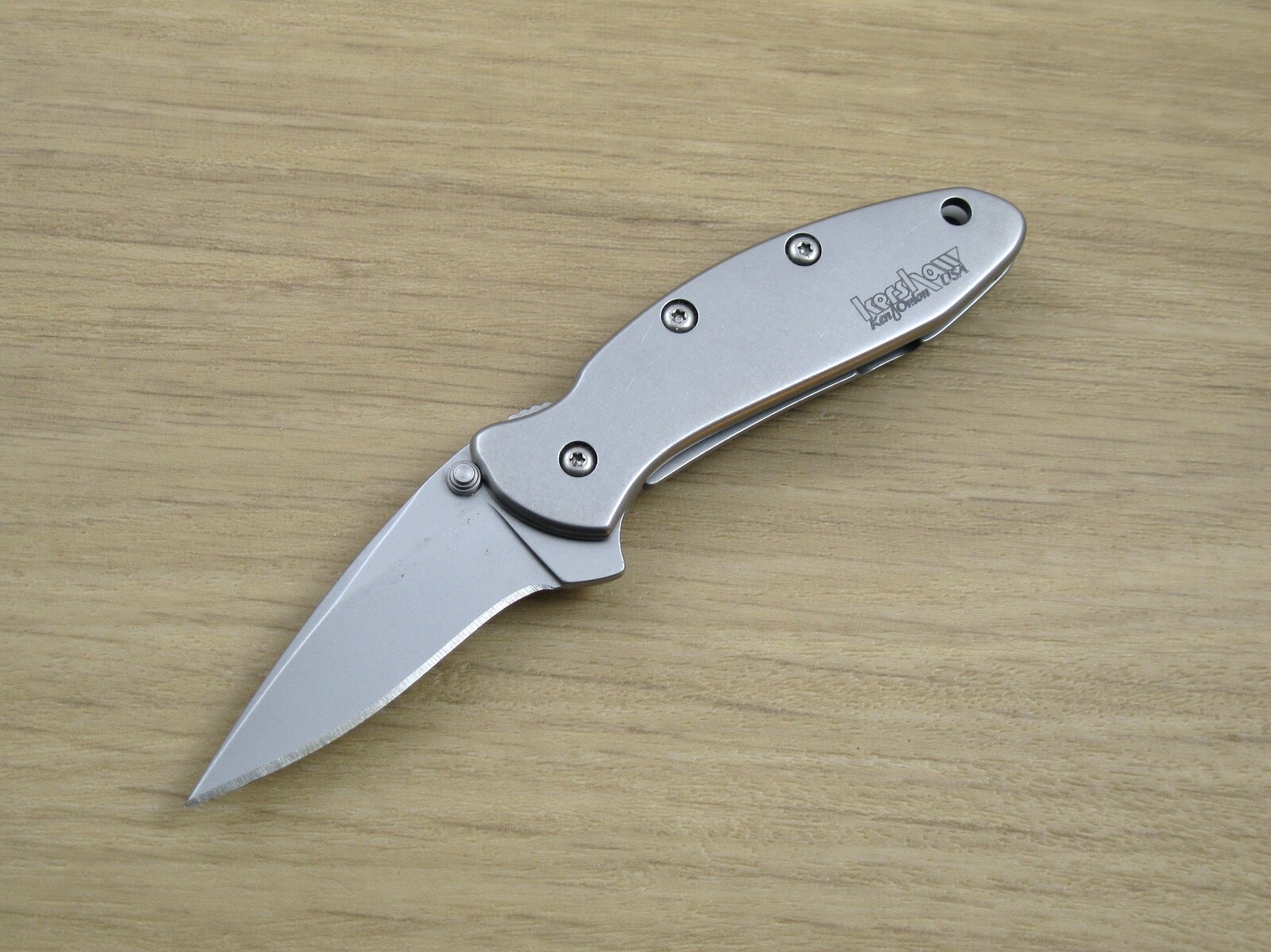 Kershaw 1600 Chive Knife, Plain Edge, Stainless, Ken Onion, Assisted
