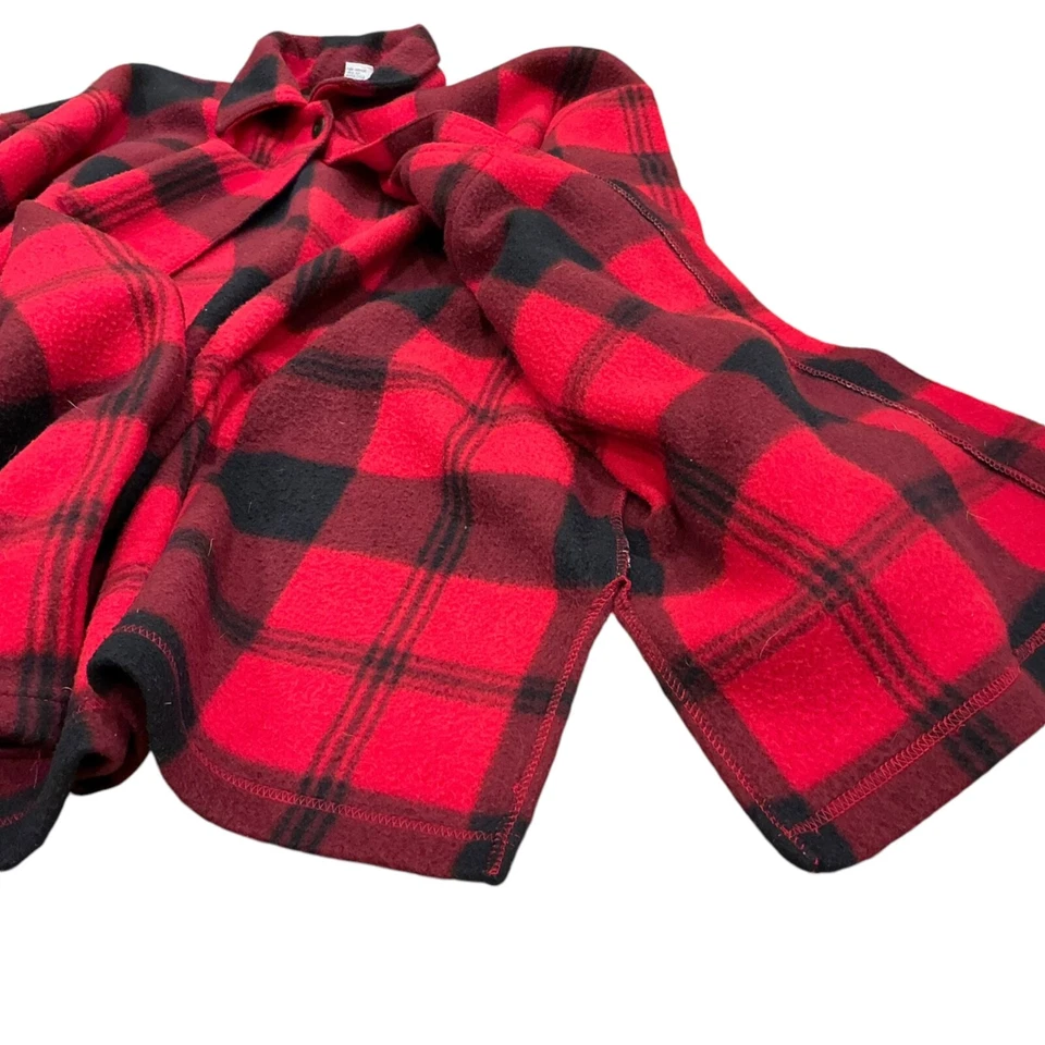 L Jeans New York Jacket Coat Women Shacket Flannel red Black watch Plaid Buffalo - Image 4 of 4