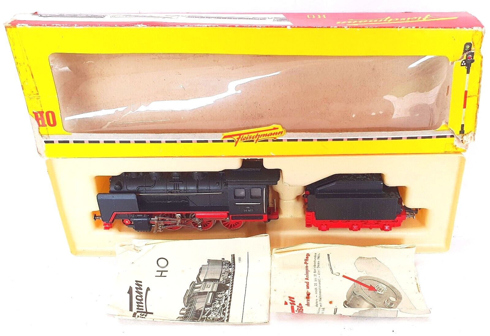 Locomotive Fleischmann 1350 HO – Train électrique Miniature Avec Tender, Occasion