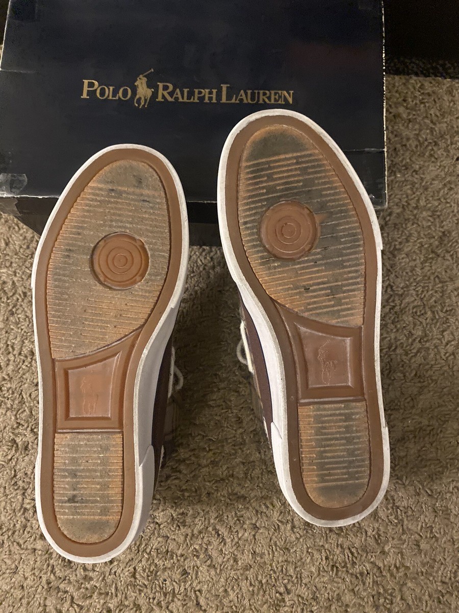 Polo Ralph Lauren Mens Size 8D Brown Madras Plaid Lander  display picture 1