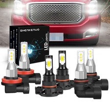 LED Headlight High/Low Beam + Fog Light Bulb Kit for Toyota RAV4 2013-2015