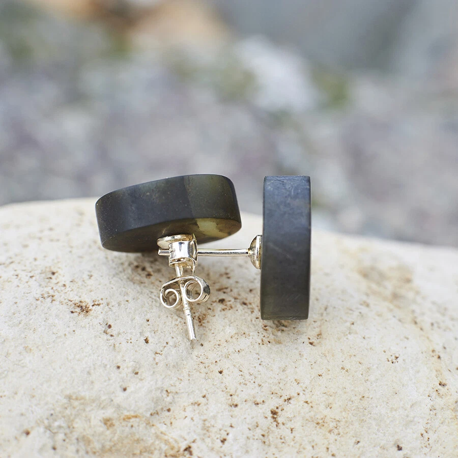 Matt black shop earrings